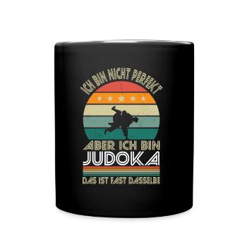 I'm not perfect, but I'm a judoka - Full Colour Mug - black - Front