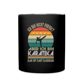 Je ne suis pas parfait, mais je suis karatéka - Mug uni - noir - Devant