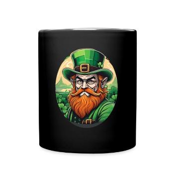 Lutin Trèfle de la Saint-Patrick - Mug uni - noir - Devant