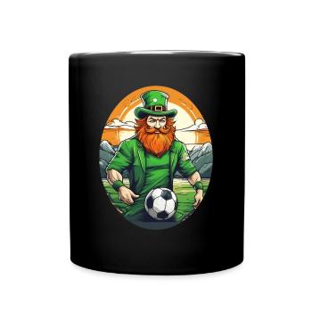 Football Trèfle de la Saint-Patrick - Mug uni - noir - Devant
