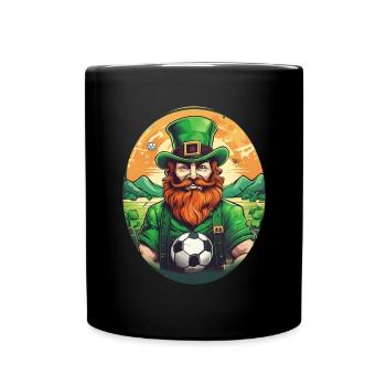 Football Trèfle de la Saint-Patrick - Mug uni - noir - Devant