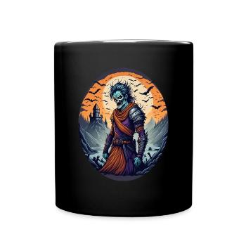 Gruseliges Halloween-partykostüm Zombie-krieger - Full Colour Mug - black - Front