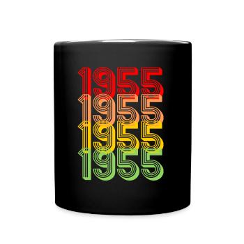 1955 Retro 70th Birthday Gift Vintage 1955 - Full Colour Mug - black - Front