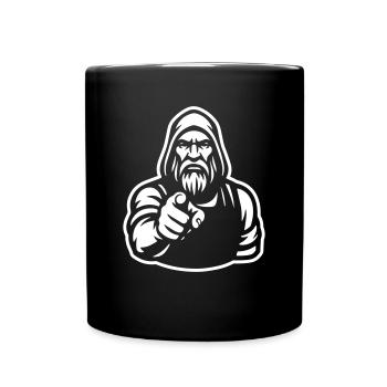 Viking Warrior pointin - du ich will dich. - Tasse einfarbig - Schwarz - Vorne