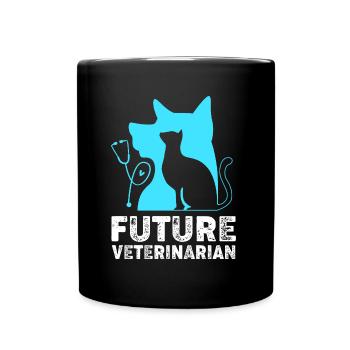 Veterinarian Veterinary Medicine Veterinary Veterinarian - Full Colour Mug - black - Front