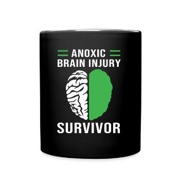 Gehirnverletzung Schlaganfall - Tasse einfarbig - Schwarz - Vorne
