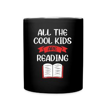 Bookworm Reading Primary School Teacher - Full Colour Mug - black - Front