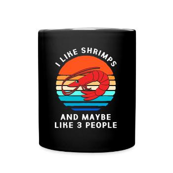 Crabe, Langouste, Fruits de mer, Crevettes - Mug uni - noir - Devant