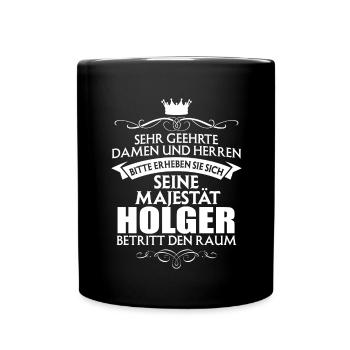 HOLGER - Majestät - Tasse einfarbig - Schwarz - Vorne