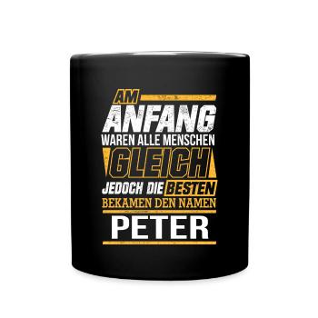 PETER - Die Besten - Tasse einfarbig - Schwarz - Vorne