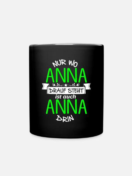 ANNA die Echte - Tasse einfarbig - Schwarz