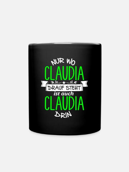 CLAUDIA die Echte - Tasse einfarbig - Schwarz