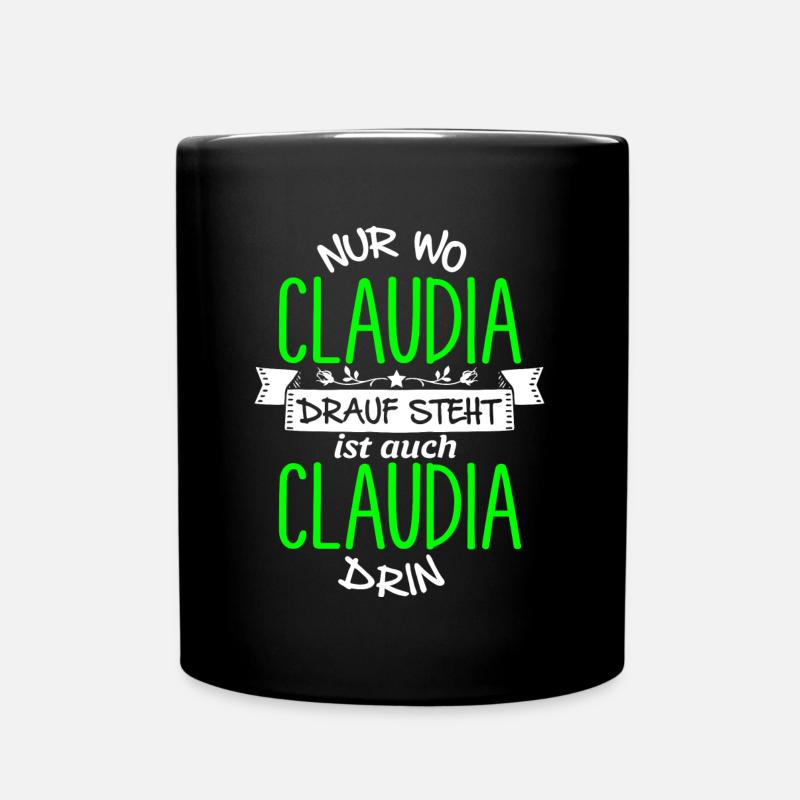 CLAUDIA die Echte - Tasse einfarbig - Schwarz