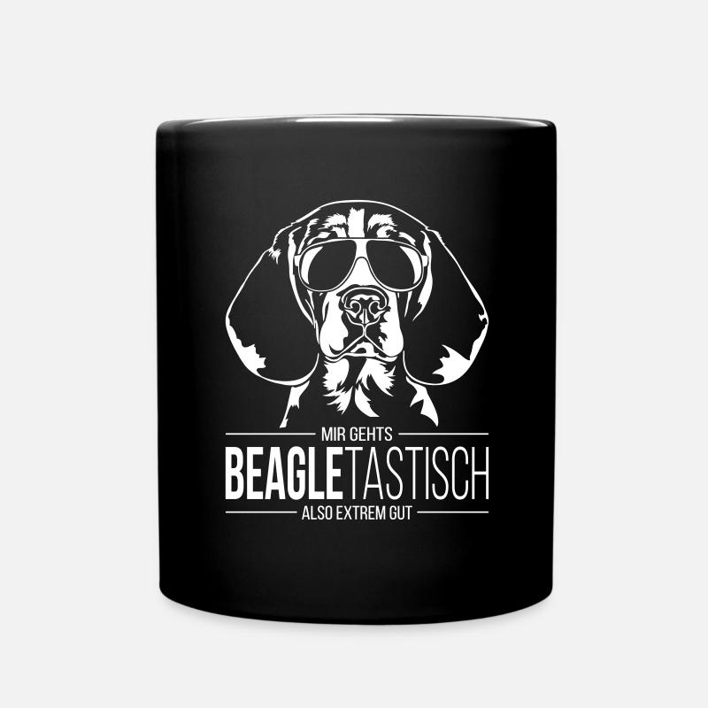 BEAGLETASTISCH Beagle Wilsigns Hundespruch Hunde - Tasse einfarbig - Schwarz