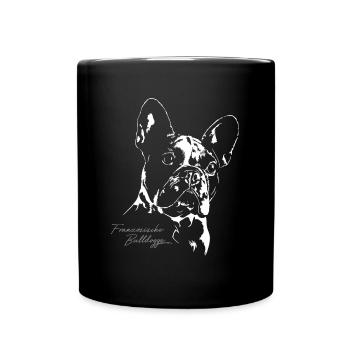 FRANÇAIS bulldog portrait - Mug uni - noir - Devant