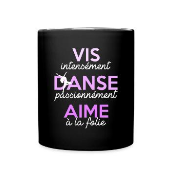 Vis Danse Aime - Mug uni - noir - Devant