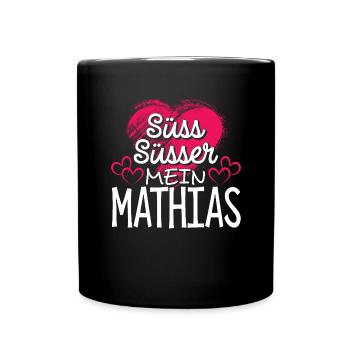 MATHIAS - süss - Tasse einfarbig - Schwarz - Vorne