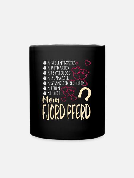 FJORD-PFERD - mein - Tasse einfarbig - Schwarz