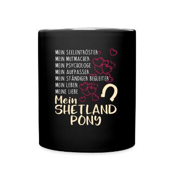 SHETLAND-PONY - mein - Tasse einfarbig - Schwarz - Vorne