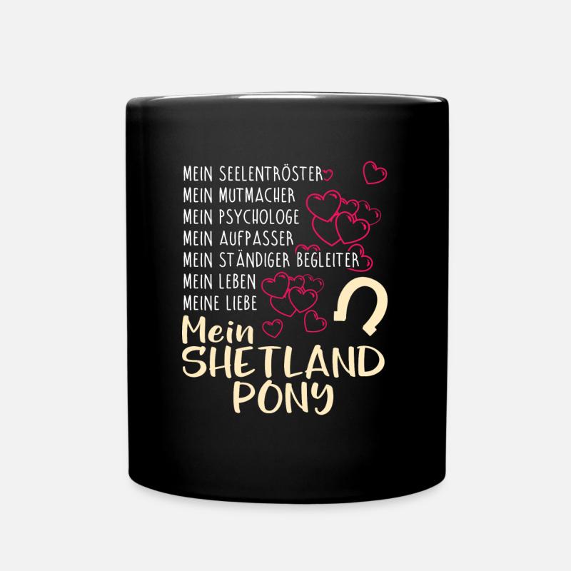 SHETLAND-PONY - mein - Tasse einfarbig - Schwarz