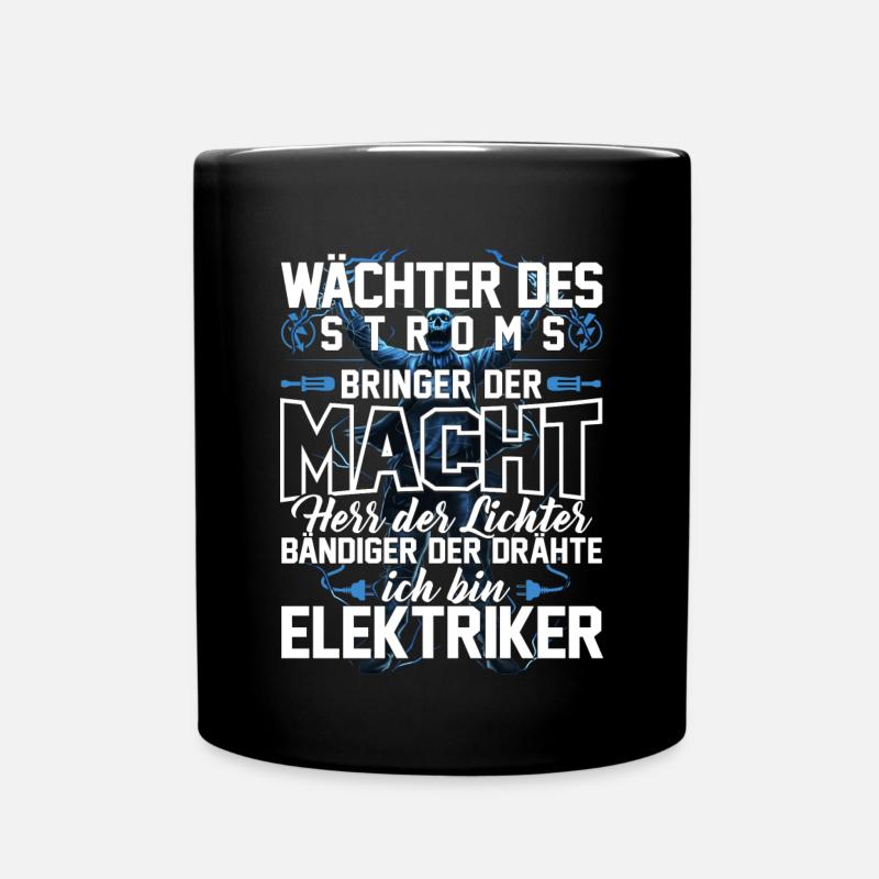 Elektriker - Bezwinger - Tasse einfarbig - Schwarz