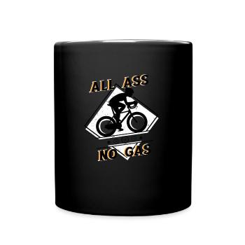 Alle Esel kein Gas-Fahrrad - Tasse einfarbig - Schwarz - Vorne