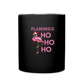 Flamingo Hohoho - Full Colour Mug - black - Front