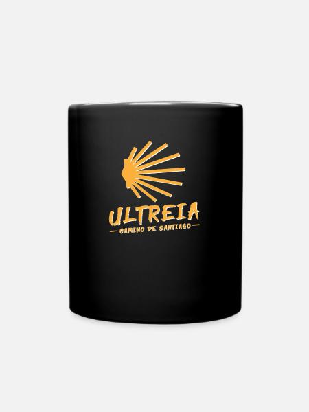 Camino de Santaigo. Chemin de Compostelle, T-shirt Ultreia - Mug uni - noir