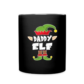 Dad Elf Christmas Gift Father Christmas - Full Colour Mug - black - Front