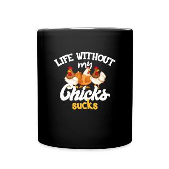 Poulet Poulet Poulet - Mug uni - noir - Devant