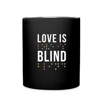 L'amour est un motif aveugle en braille - Mug uni - noir - Devant