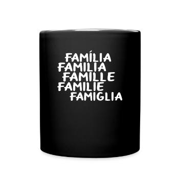 Familie - Tasse einfarbig - Schwarz - Vorne