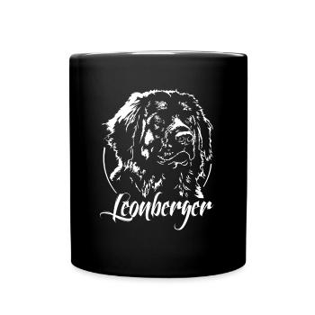 LEONBERGER portrait de chien chiens chien Wilsigns - Mug uni - noir - Devant