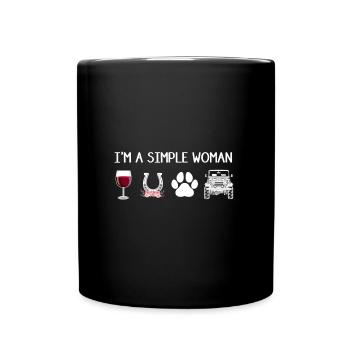 Je suis une femme simple - des amis des chiens SUV - Mug uni - noir - Devant