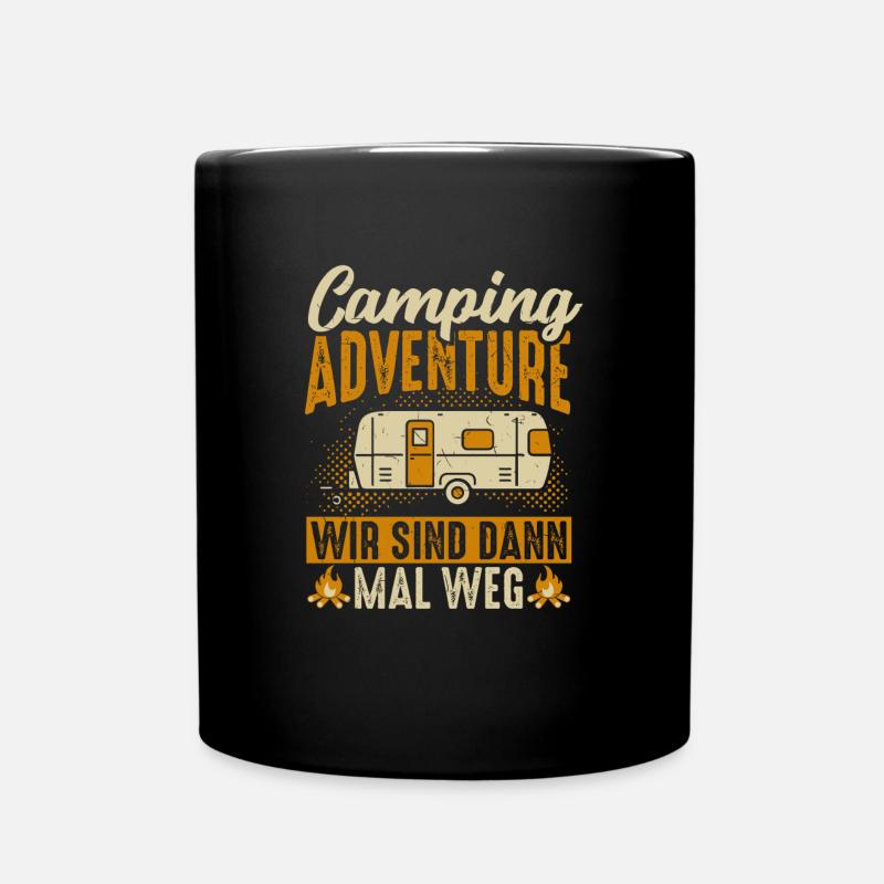 Camping Adventure wir sind dann mal weg - Tasse einfarbig - Schwarz