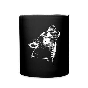 SIBERIAN HUSKY howling Wilsign's sled dog - Full Colour Mug - black - Front
