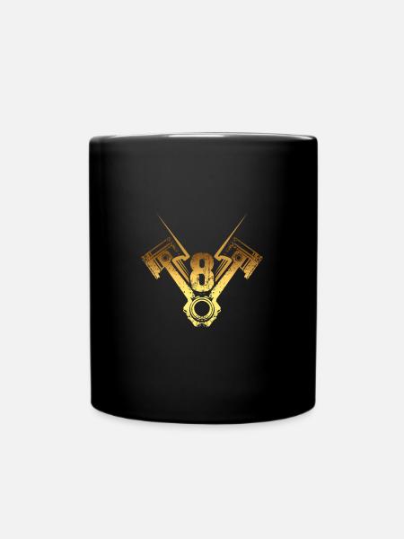 Car lovers | Gift for V8 fans - Full Colour Mug - black