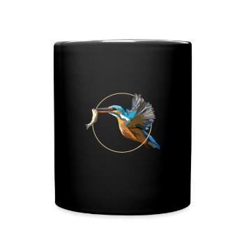 Kingfisher | Gift for bird lovers - Full Colour Mug - black - Front