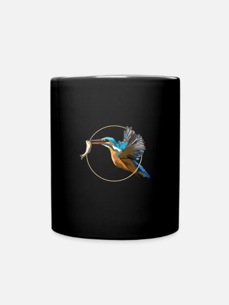 Kingfisher | Gift for bird lovers - Full Colour Mug - black
