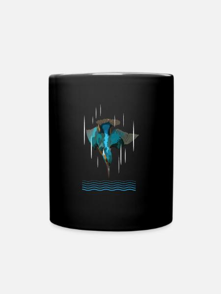 Kingfisher | Gift for bird lovers - Full Colour Mug - black