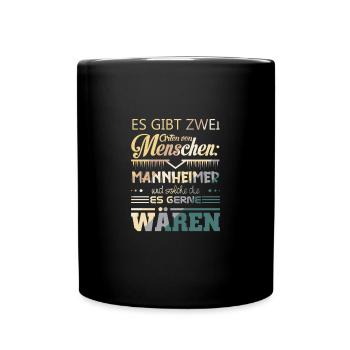 Mannheim | Geschenkidee für Baden-Württemberg Fans - Tasse einfarbig - Schwarz - Vorne