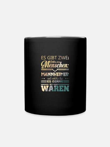 Mannheim | Geschenkidee für Baden-Württemberg Fans - Tasse einfarbig - Schwarz
