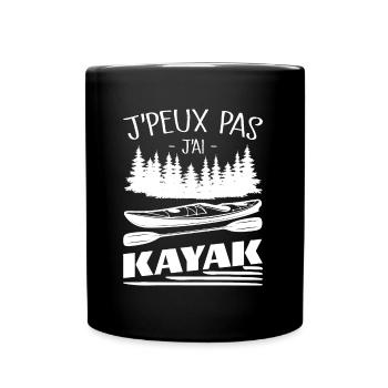 Je Peux Pas J'ai Kayak - Mug uni - noir - Devant