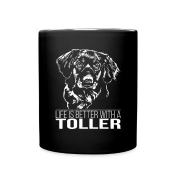 TOLLER Life is better dogs saying Wilsigns - Full Colour Mug - black - Front