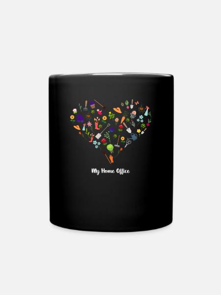 Ich liebe meinen Garten - Tasse einfarbig - Schwarz