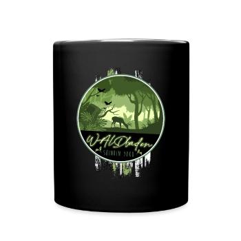shinrin yoku Waldbaden waldluft waldmeditation - Tasse einfarbig - Schwarz - Vorne