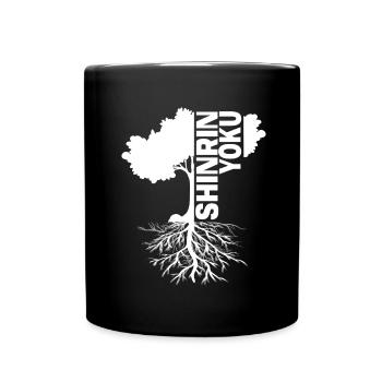 waldbaden waldmeditation shinrin yoku - Tasse einfarbig - Schwarz - Vorne