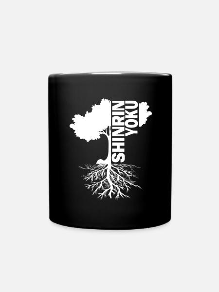 waldbaden waldmeditation shinrin yoku - Tasse einfarbig - Schwarz