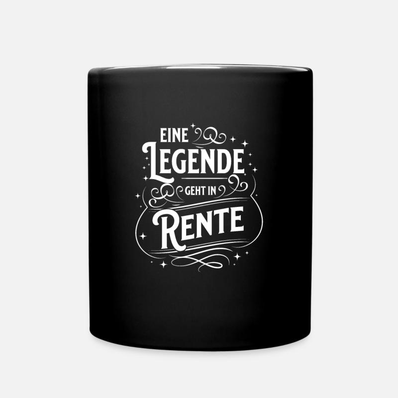 Eine Legende geht in Rente - Tasse einfarbig - Schwarz