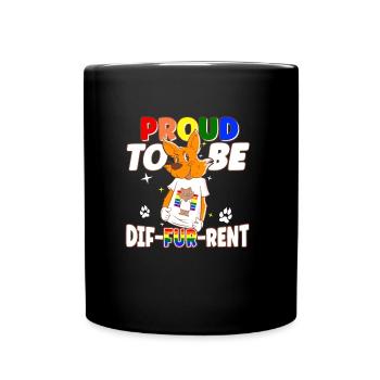 Furries want to be different fursona lustiges - Tasse einfarbig - Schwarz - Vorne